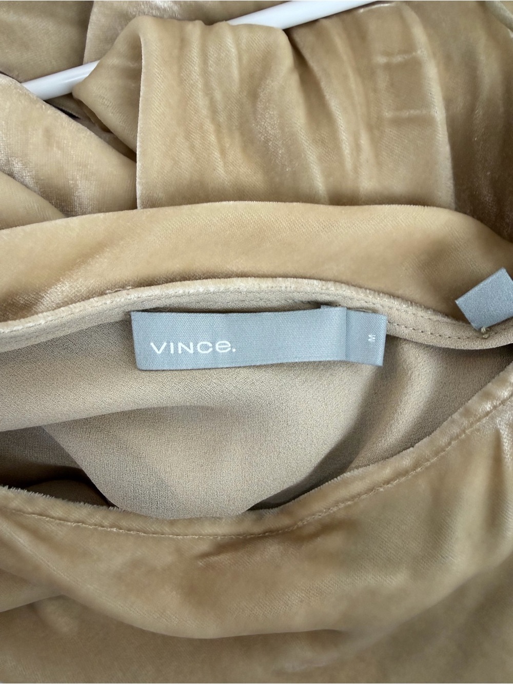 Vince Velvet Midi Slip Dress – Champagne Beige | Size Medium - Picture 8 of 8